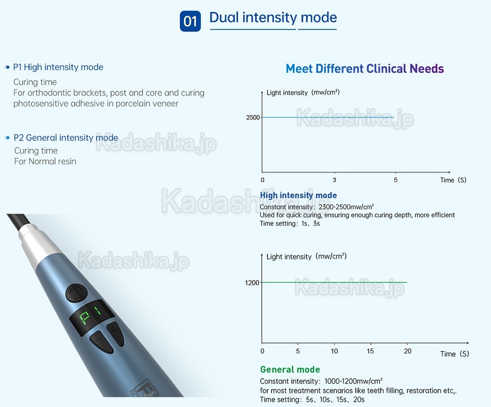 Refine MaxCureG 歯科有線LED光照射器 1000mw/cm2-2500mW/cm2